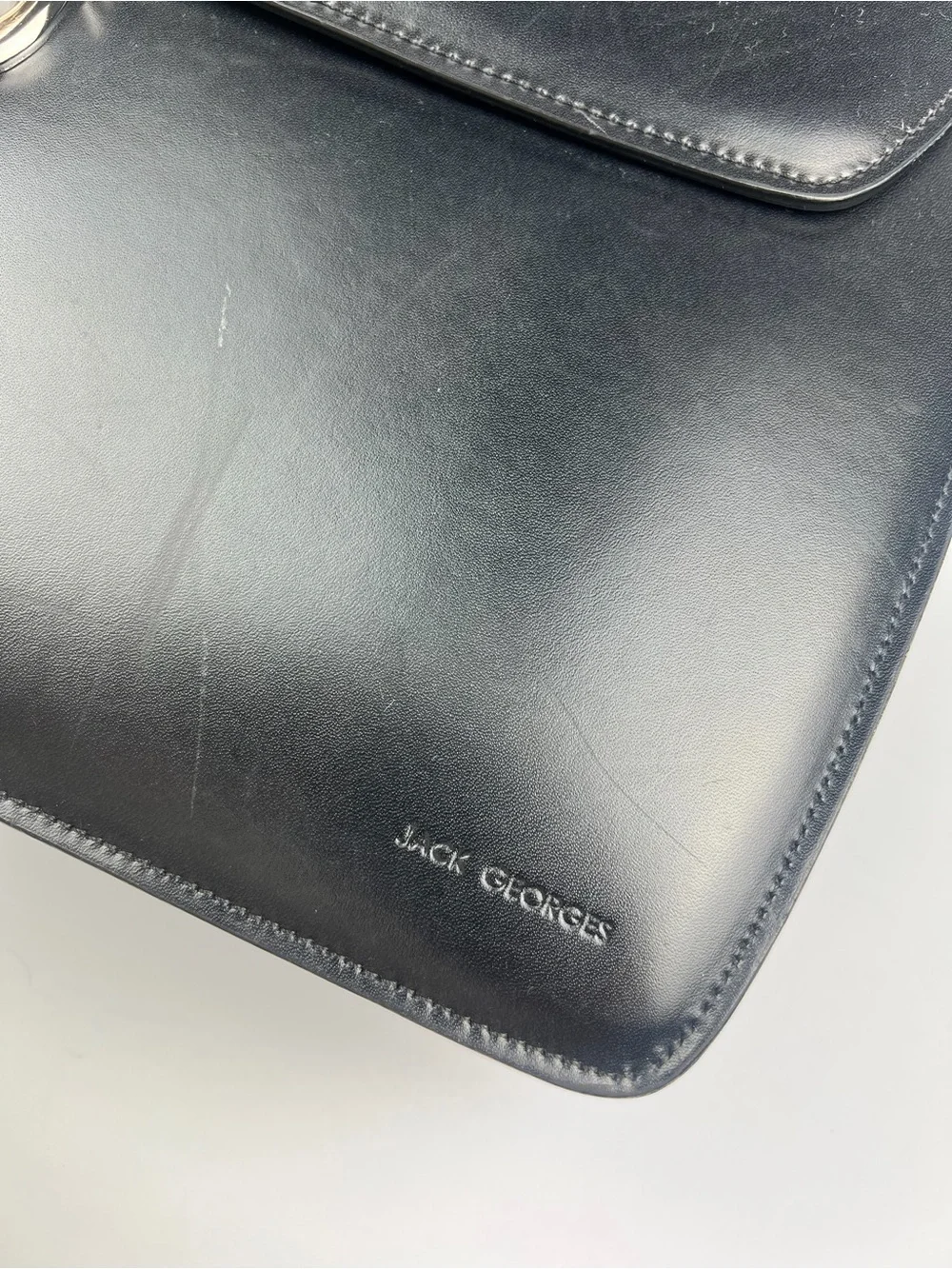 Jack Georges Elements Collection Flap Over Briefcase Handcreated Euro Leather